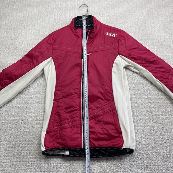 SWIX Quilted Jacket Wom M Pink Full Zip Insulated Lightweight Cross-country Ski - Picture 9 of 16